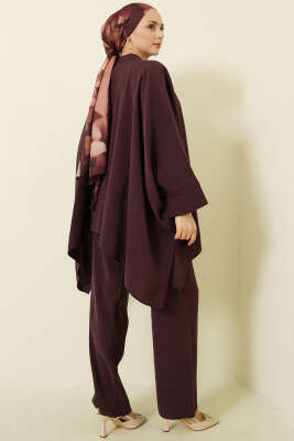 Pançolu Oversize Tensel İkili Takım Mürdüm - İkili Takım