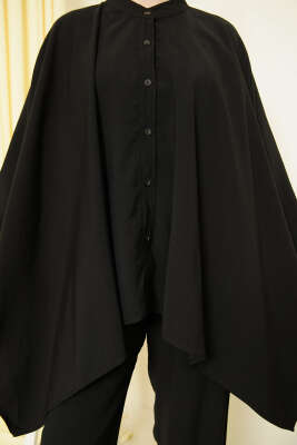 Pançolu Oversize Tensel İkili Takım Siyah - İkili Takım