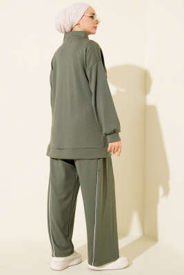 Pantolon Biyeli Fermuarlı Loyşa İkili Takım Haki - İkili Takım