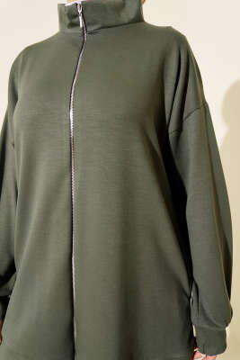 Pantolon Biyeli Fermuarlı Loyşa İkili Takım Haki - İkili Takım