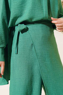 Pantolonu Kapaklı İkili Takım Yeşil - Thumbnail