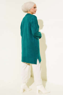 Papatya Detaylı Yumoş Triko Tunik Nefti - Triko Tunik