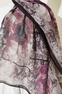 Papelya Desen Modal Liva Şal Acı Kahve - Yılın Fırsatı