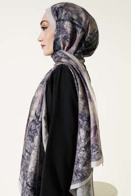 Papelya Desen Modal Liva Şal Bej - Başörtüsü