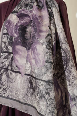 Papelya Desen Modal Liva Şal Kum Bej - Başörtüsü