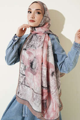 Papelya Desen Modal Liva Şal Latte - Başörtüsü