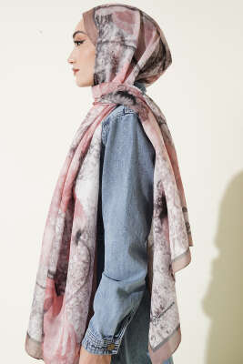 Papelya Desen Modal Liva Şal Latte - Yılın Fırsatı