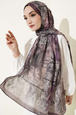 Papelya Desen Modal Liva Şal Soft Kahve - Yılın Fırsatı