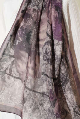 Papelya Desen Modal Liva Şal Soft Kahve - Yılın Fırsatı