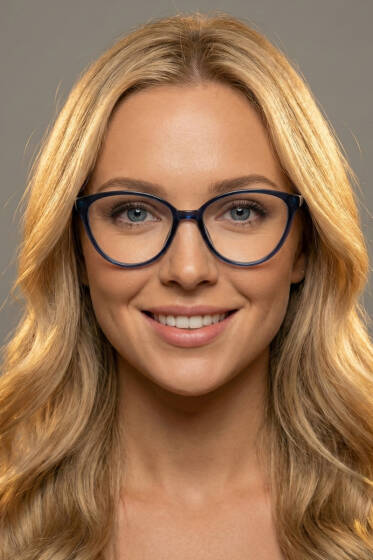 Paphia Serisi Şeffaf Gözlük Lacivert - GÜNEŞ GÖZLÜĞÜ