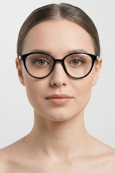 Paphia Serisi Şeffaf Gözlük Siyah - GÜNEŞ GÖZLÜĞÜ