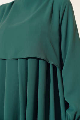 Parça Detaylı Elbise Yeşil - Thumbnail