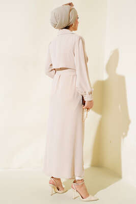 Parça Detaylı Kap Bej - Yılın Fırsatı