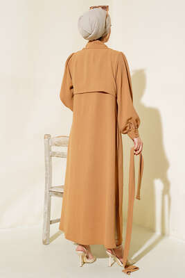 Parça Detaylı Kap Latte - Dış Giyim&Mont