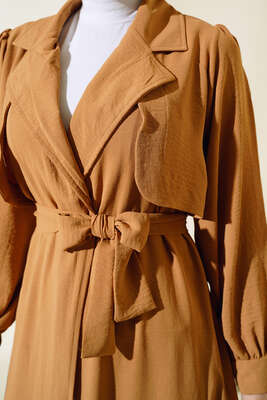 Parça Detaylı Kap Latte - Dış Giyim&Mont