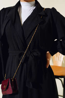 Parça Detaylı Kap Siyah - Yılın Fırsatı