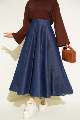 Parça Detaylı Kloş Kot Etek Kot - SAS