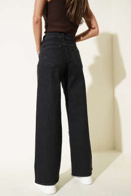 Parçalı Salaş Kot Pantolon Antrasit - Kadın Giyim Modelleri