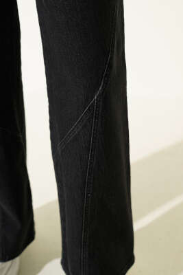 Parçalı Salaş Kot Pantolon Antrasit - Kadın Giyim Modelleri