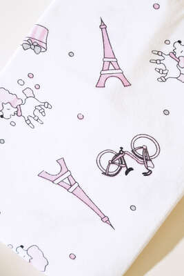 Paris Desen Kız Çocuk Atlet Takım Ekru - Thumbnail