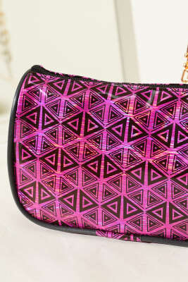 Parlak Desenli Fermuarlı Makyaj Çantası Asorti 12 - Günün Seçilenleri