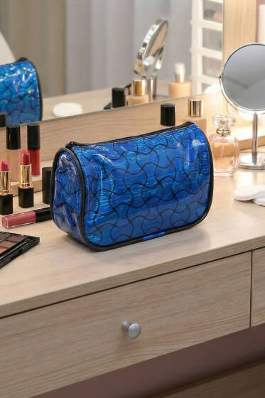 Parlak Desenli Fermuarlı Makyaj Çantası Asorti 13 - Günün Seçilenleri