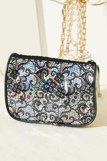 Parlak Desenli Fermuarlı Makyaj Çantası Asorti 17 - Günün Seçilenleri