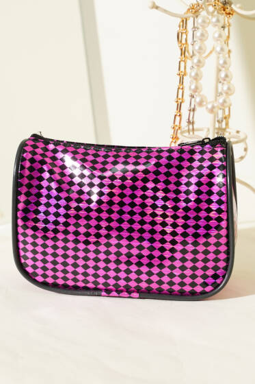 Parlak Desenli Fermuarlı Makyaj Çantası Asorti 20 - Günün Seçilenleri