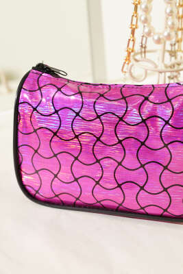 Parlak Desenli Fermuarlı Makyaj Çantası Asorti 8 - Günün Seçilenleri