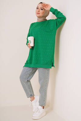 Parlak Pul Süslemeli Tunik Benetton - Tunik