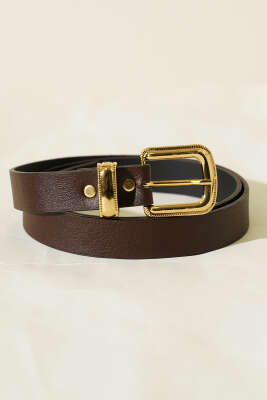 Parlak Tokalı Kemer Kahve - DESREE KEMER