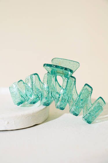 Parlak Zikzak Mandal Toka Yeşil - Toka