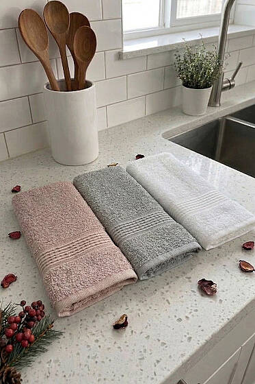 Pastel Serisi 3'lü Mutfak Havlu Seti Asorti 1 - HAVLU TAKIMLARI