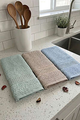 Pastel Serisi 3'lü Mutfak Havlu Seti Asorti 4 - MAHİR HAVLU