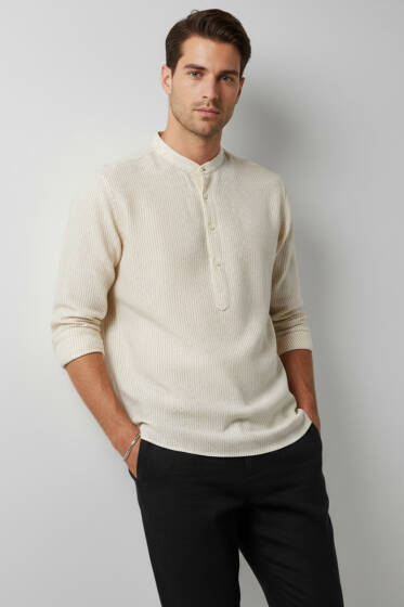 Patlı Hakim Yaka Erkek Gömlek Camel - Erkek Gömlek