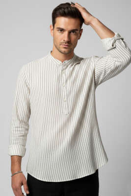 Patlı Hakim Yaka Erkek Gömlek Siyah - WİPEOUT