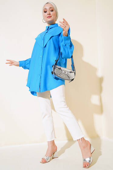 Patlı Tunik Mavi - Tunik