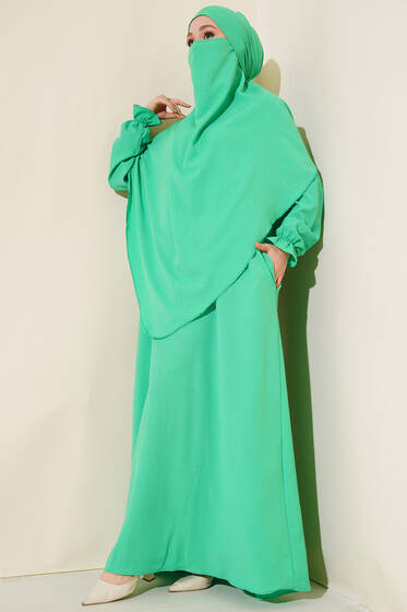 Peçeli Ferace Yeşil - 300-500 TL Ürünler