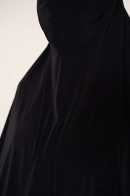 Peçeli Hijab Siyah - Thumbnail
