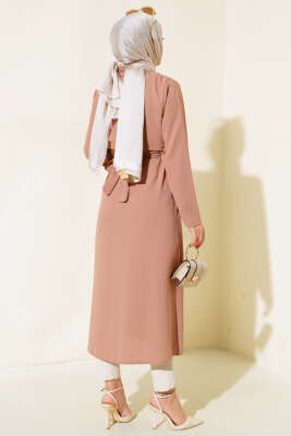 Pelerin Detaylı Kap Latte - Kaban