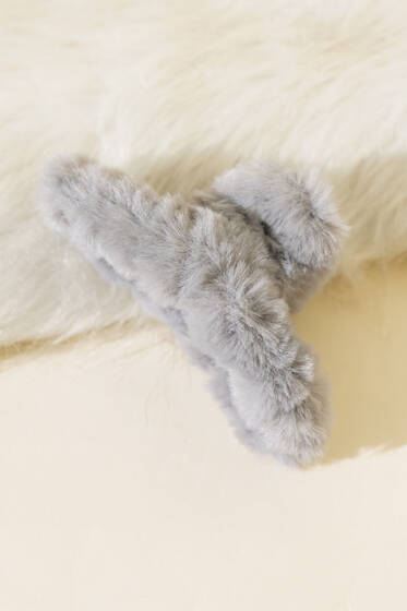 Peluş Mandal Toka Gri - Toka