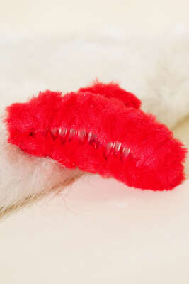 Peluş Mandal Toka Kırmızı - Toka