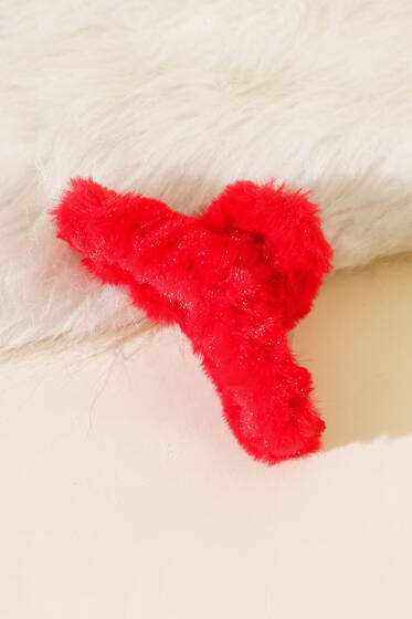 Peluş Mandal Toka Kırmızı - Toka