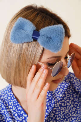 Peluş Otomatik Toka Mavi 