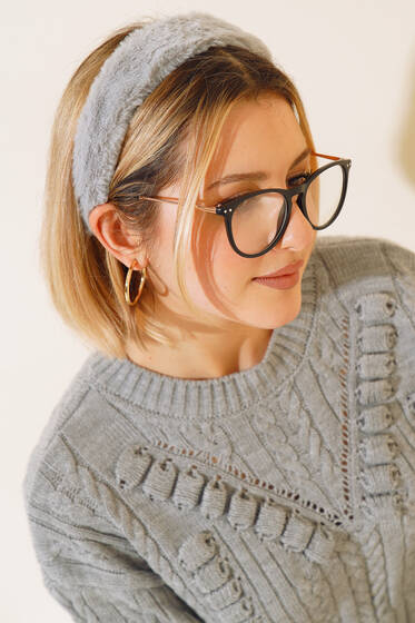 Peluş Taç Toka Gri - Toka