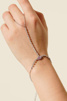 Pembe Taşlı Su Yolu Şahmeran Gümüş - KONYALI BİJUTERİ