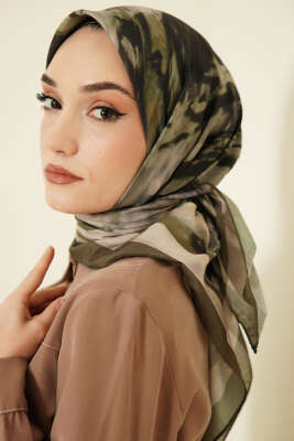 Penç Desen Lina Eşarp Haki - Başörtüsü