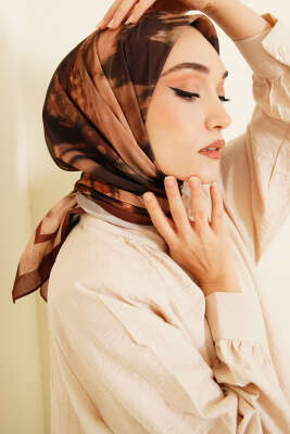 Penç Desen Lina Eşarp Kahve - MODA KAŞMİR