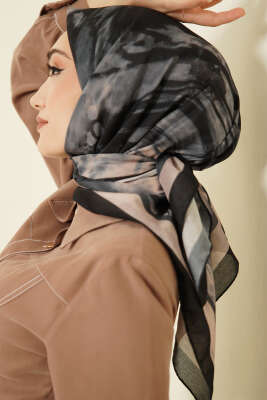 Penç Desen Lina Eşarp Siyah - Başörtüsü