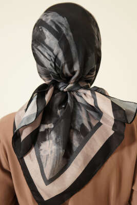 Penç Desen Lina Eşarp Siyah - Başörtüsü